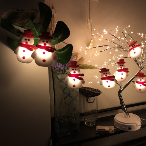 Christmas plush snowman light - christmas,