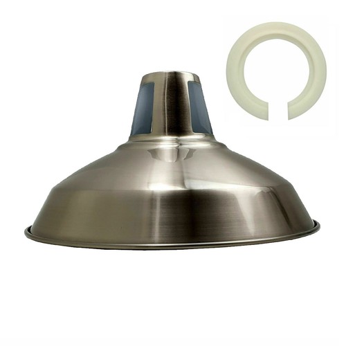 Pendant lampshade satin nickel - pendant,