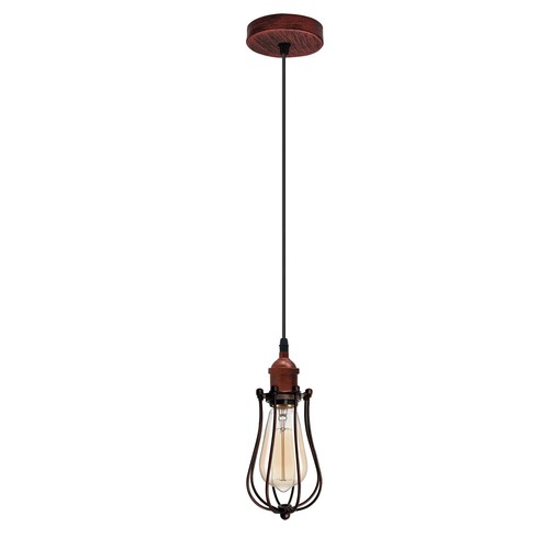 Pendant lamp rustic red metal - pendant,