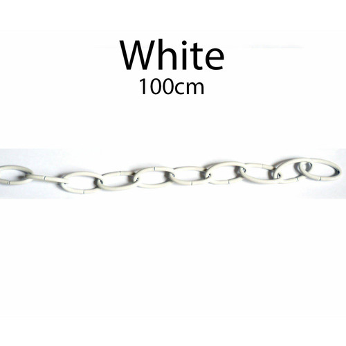 Chain white steel 32x17mm - 1m,