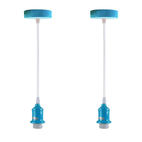 Pendant light blue metal - light,