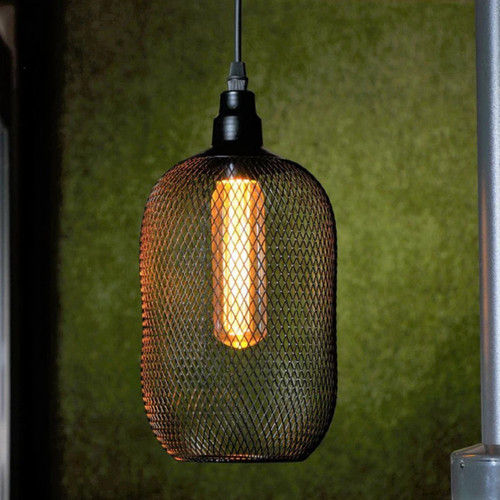 Black mesh outdoor pendant - 2x,